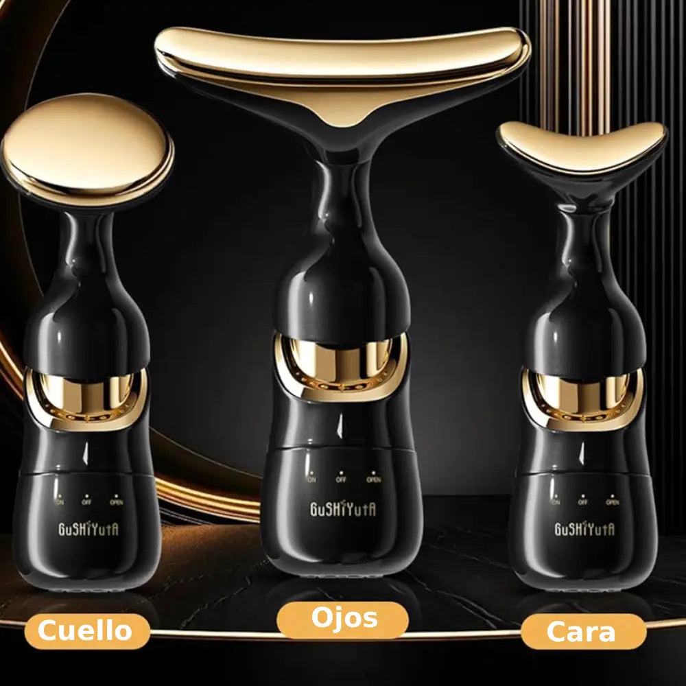 Xolva™ | Aparato de masaje 3 en 1: rostro, cuello y ojos